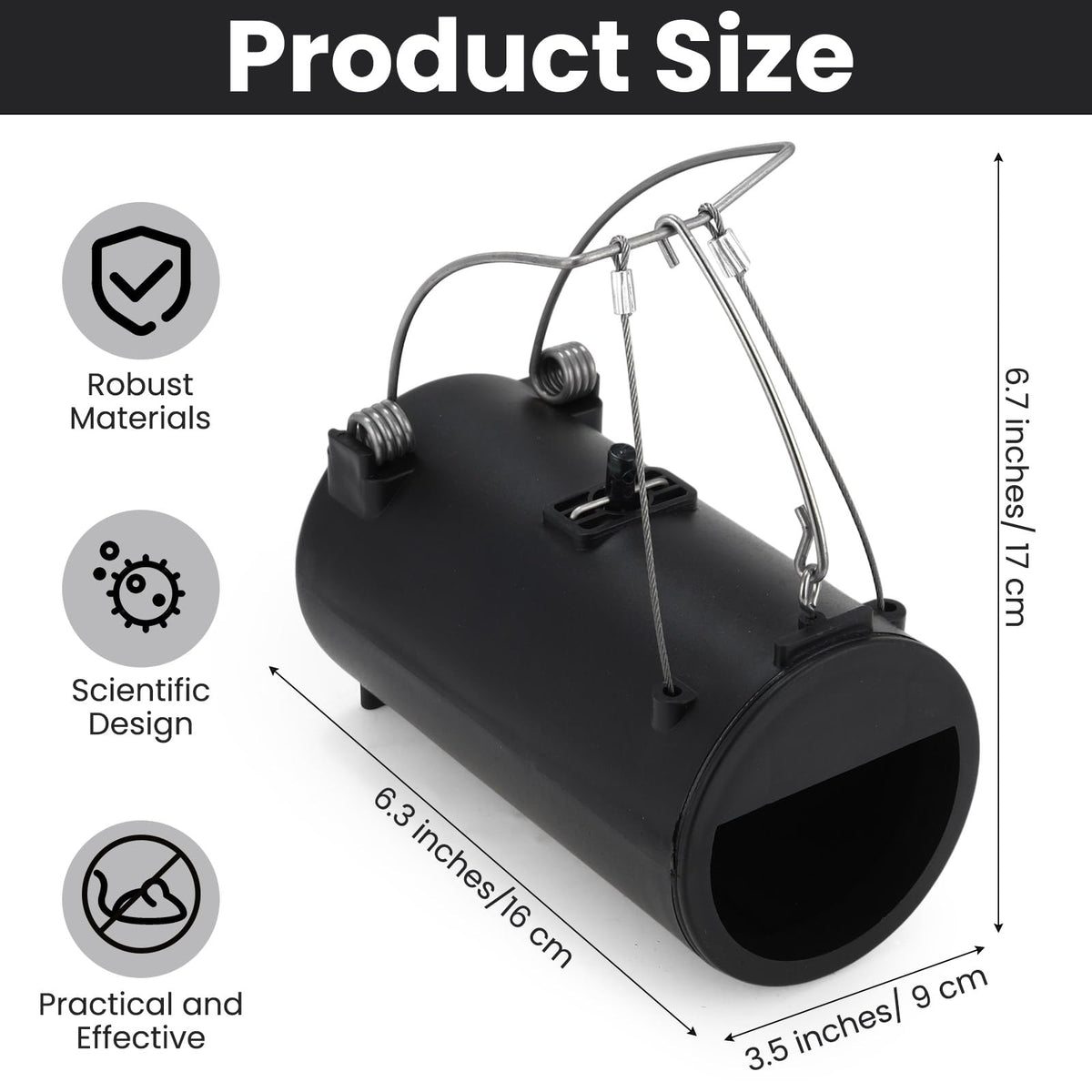 Qualirey Gopher Trap installed vertically demonstrates flexible placement