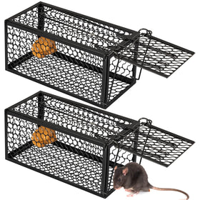 Qualirey humane rat trap side view shows compact design ideal for corners.