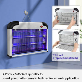 Long-lasting Qualirey bulb rated over 8000 hours of operation.