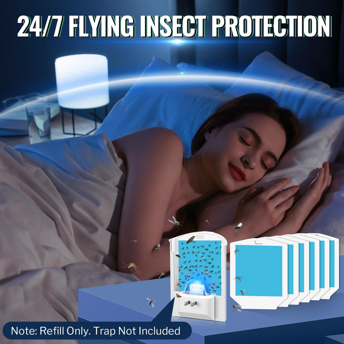 Qualirey mosquito-trap use in the living room reduces pests.