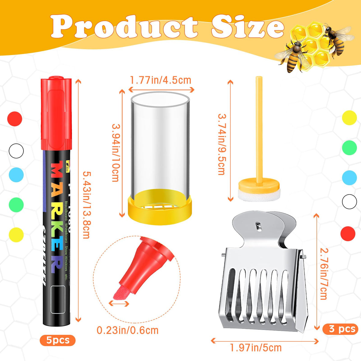 Qualirey queen marker pen red for clear queen tracking during inspections