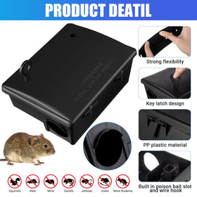 Qualirey rat station with entry-hole design prevents access by pets.