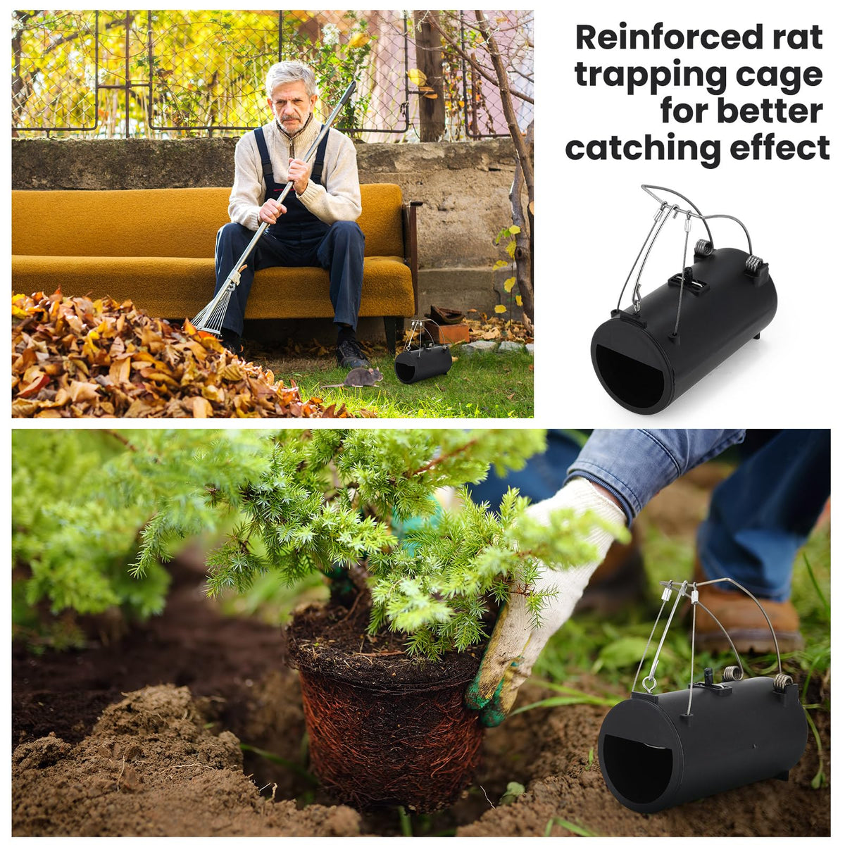 Qualirey Reusable Gopher Trap is easy to clean and reuse after captures