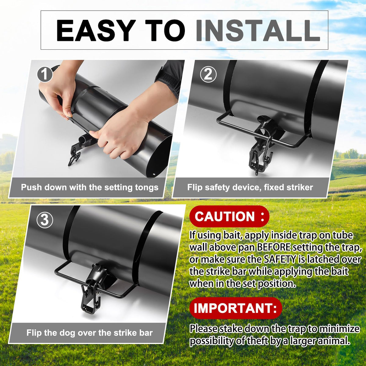 Qualirey rust-resistant outdoor trap designed for long-lasting pest control.