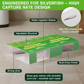 Qualirey silverfish trap placed in a bathroom for discreet use.