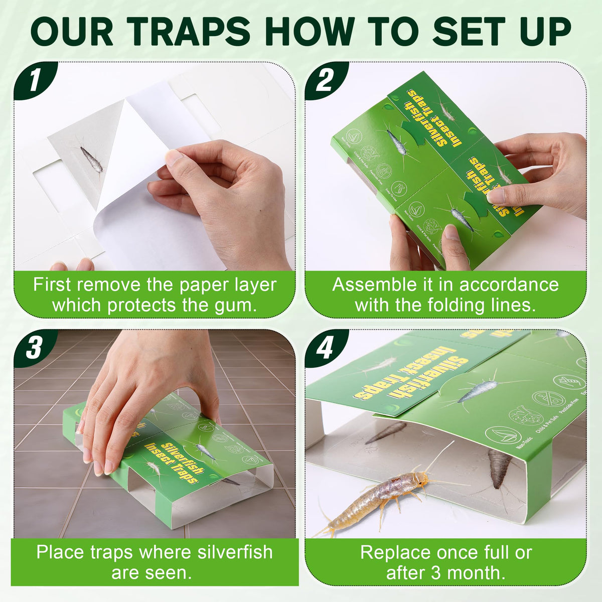 Qualirey trap is non-toxic and odorless for safe homes.