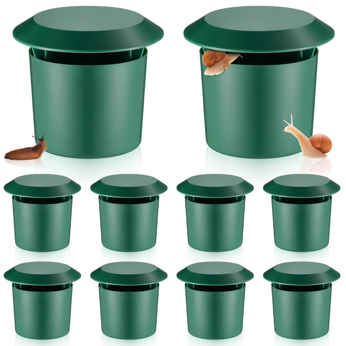 Qualirey snail trap front view for reusable garden protection against slugs.
