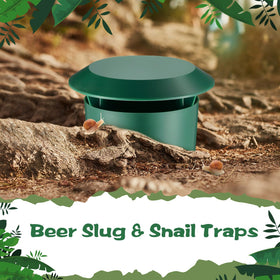 Qualirey snail trap green inside easy-fill feature for beer lure
