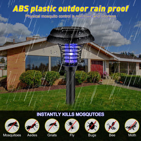 Qualirey solar bug zapper three position switch for day night use