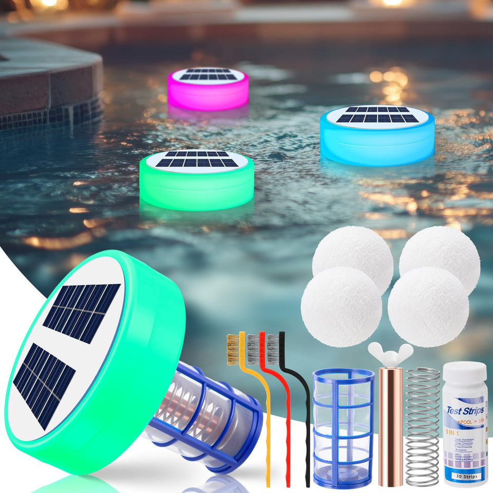 Qualirey Solar Pool Ionizer releasing copper ions to help keep water clear
