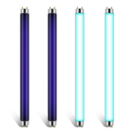Qualirey T8 black light bulb attracts mosquitoes and flies for outdoor and indoor use.