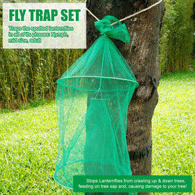 Qualirey trap installed in orchard showing expanded pest control benefit
