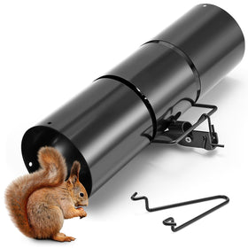 Qualirey Tube Squirrel Trap with 4-5 inch diameter for backyard pest control.