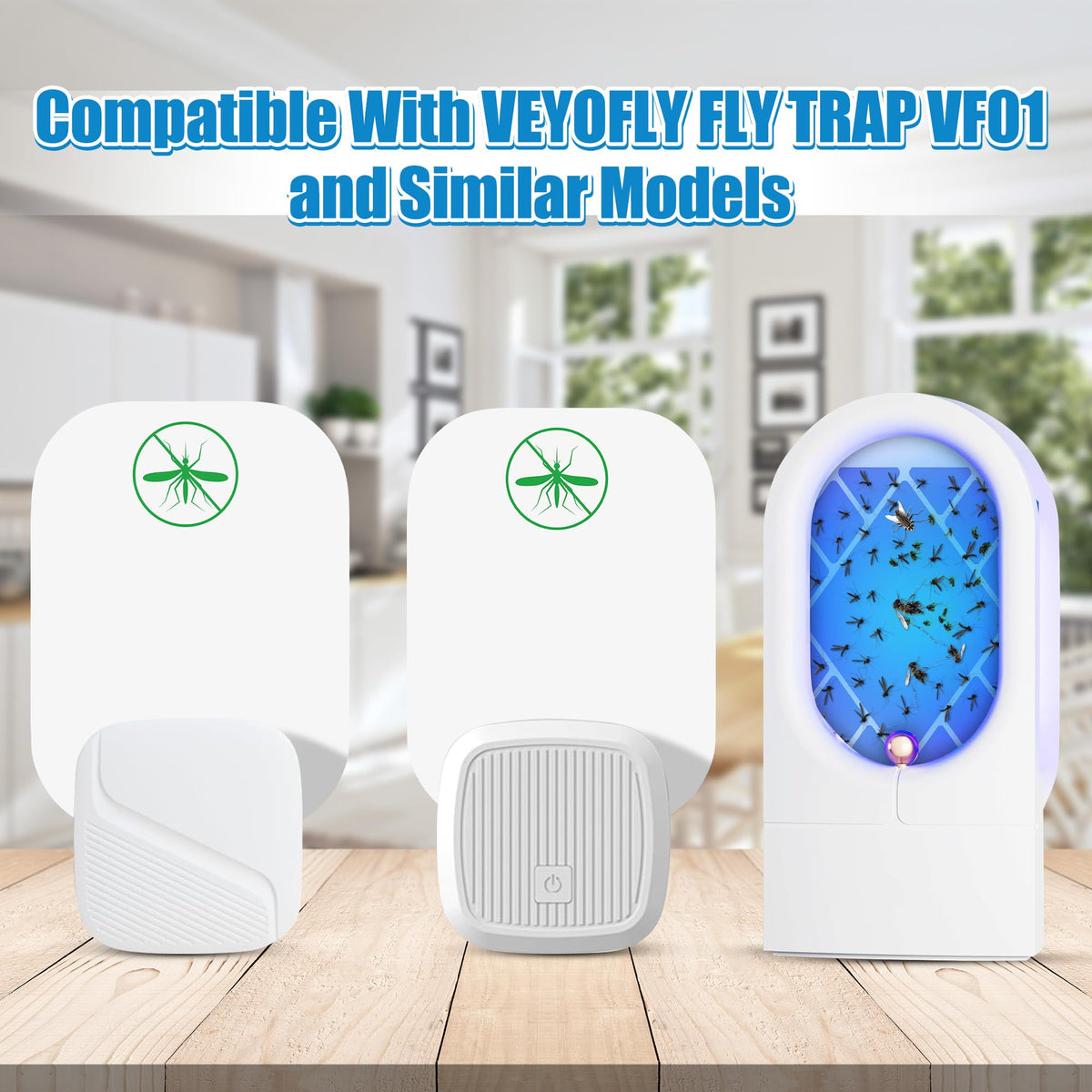 Qualirey VEYOFLY compatibility VF01 refills ensure reliable indoor pest catching.