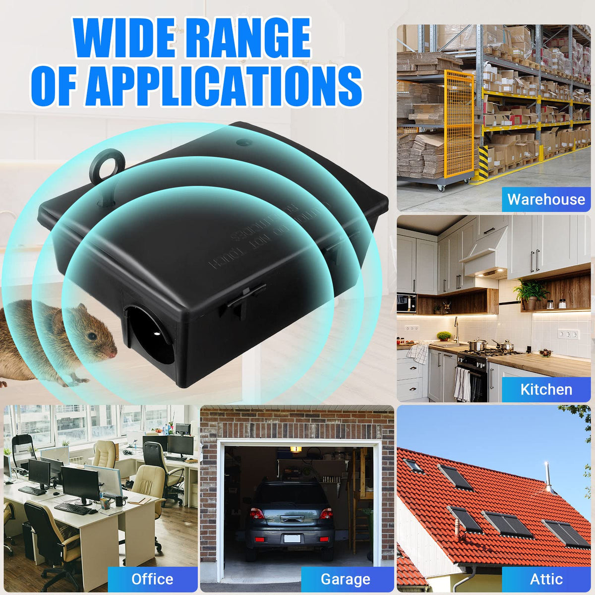 Qualirey reusable rodent station suitable for homes and warehouses.