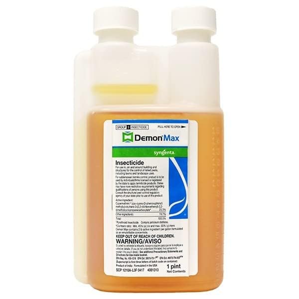 Quality Chemical Demon Max EP insecticide bottle for professional pest control against crawling insects.