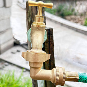 Qualory indoor outdoor faucet elbow for low clearance installations