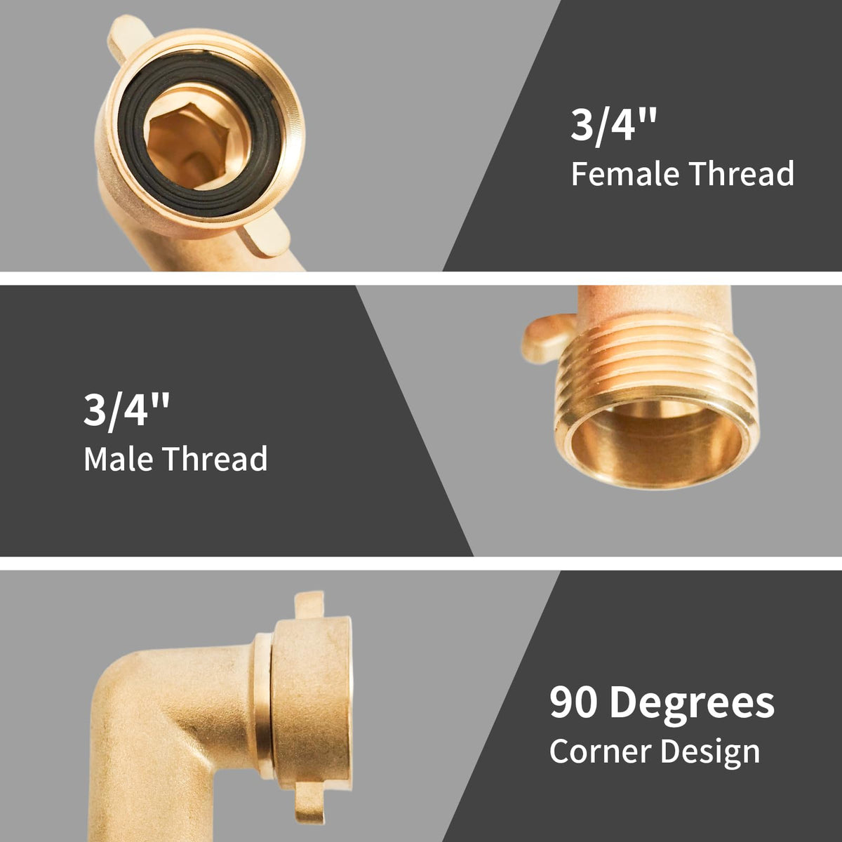 Qualory tight space elbow enables hose routing without bending or kinking
