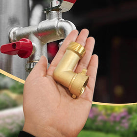 Qualory two elbows pack illustrates durable brass fittings with washers