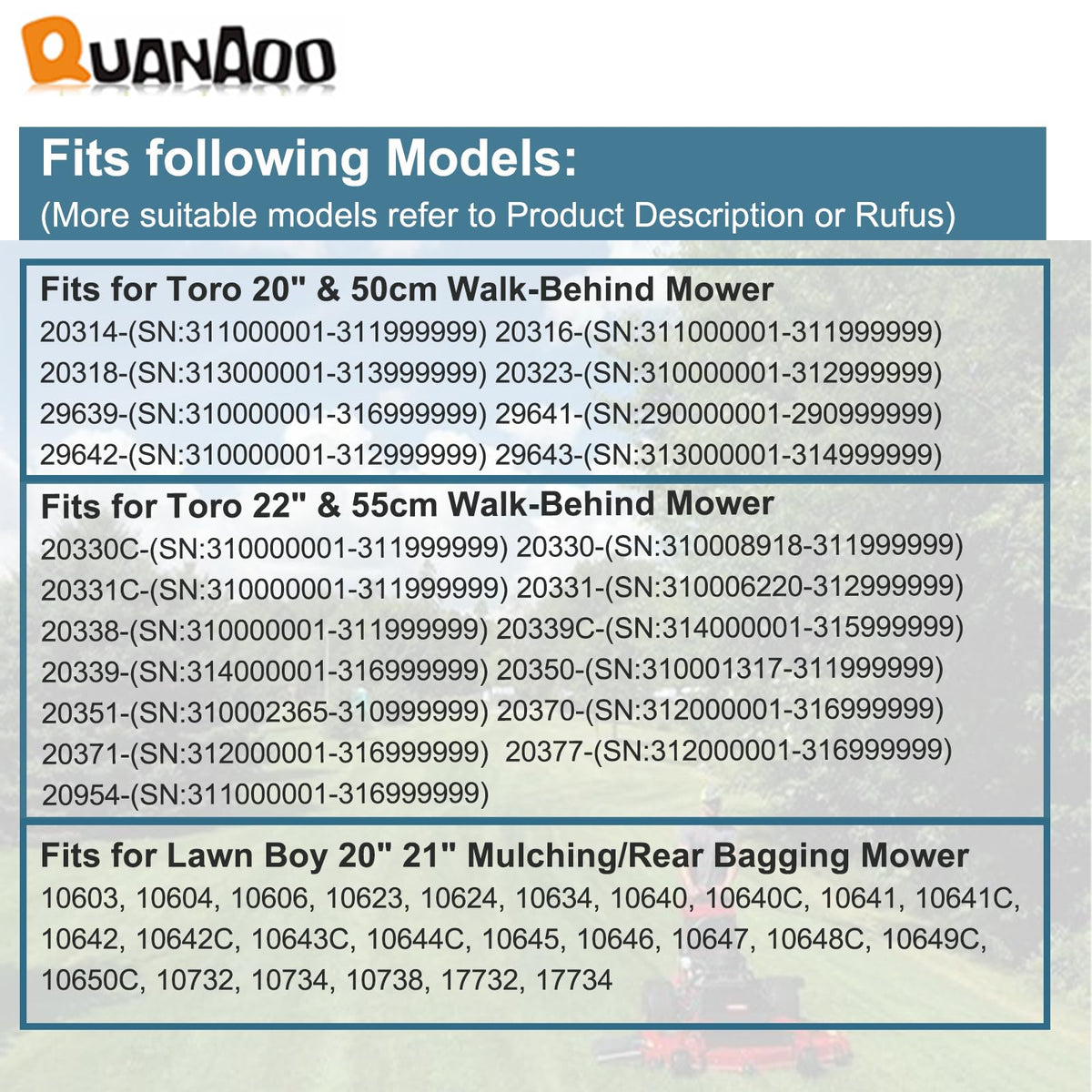 Quanaoo 112-8818 installation guide aids a quick, simple replacement