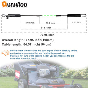 Quanaoo brake cable 133-1998 conduit length for secure routing