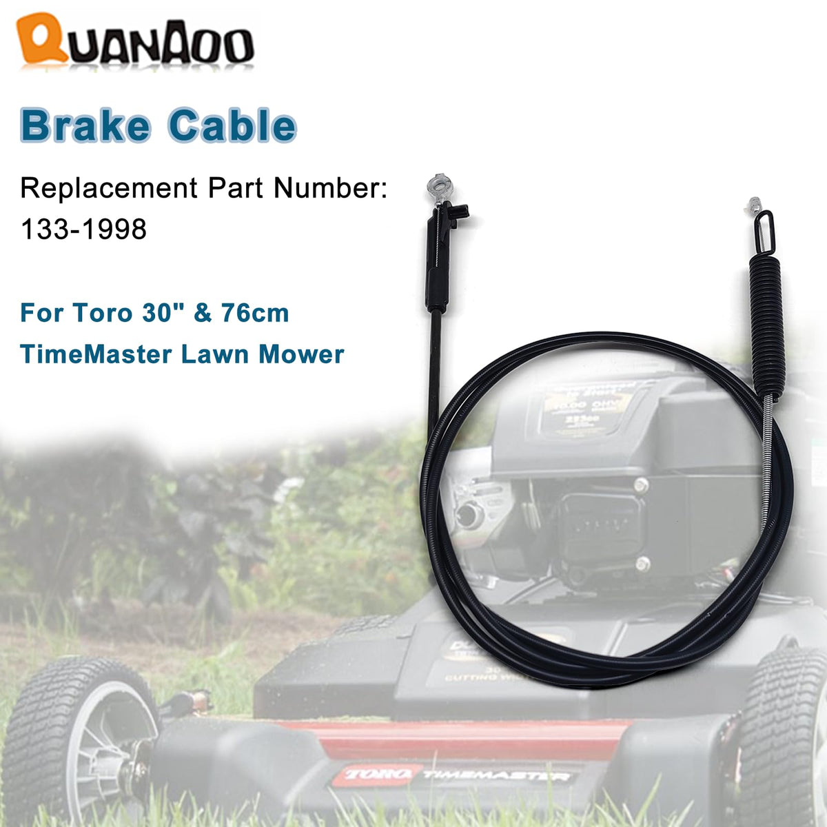 Quanaoo brake cable 133-1998 tension spring detail, reinforced area