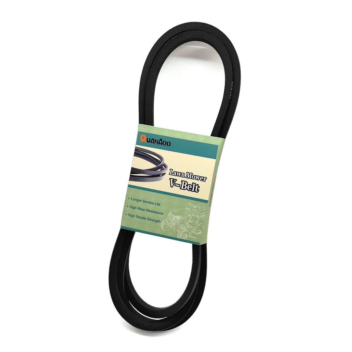 Quanaoo deck belt 1/2 inch by 101.5 inch close-up for reliable mower power transmission.