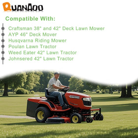 Quanaoo deck belt material detail reveals durable synthetic rubber and aramid fibers.