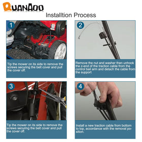 Quanaoo quick-install steps image demonstrating easy replacement process.