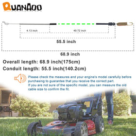 Quanaoo traction cable 105-1845 length and conduit illustration