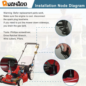 Quanaoo 115-8435 length spec diagram highlights precise measurements