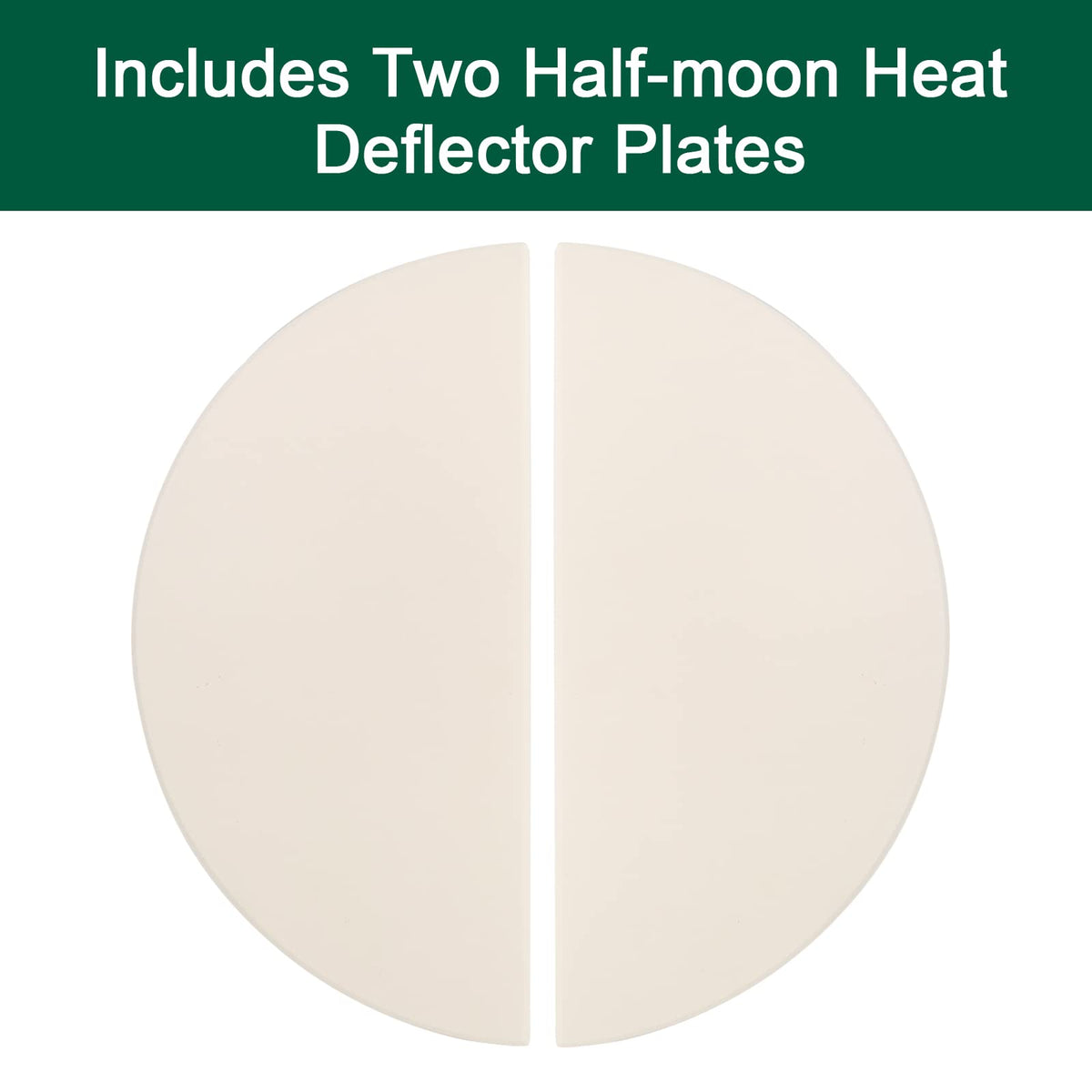 Two white Quantfire deflectors in the package for versatile grill setup.