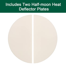 Two white Quantfire deflectors in the package for versatile grill setup.