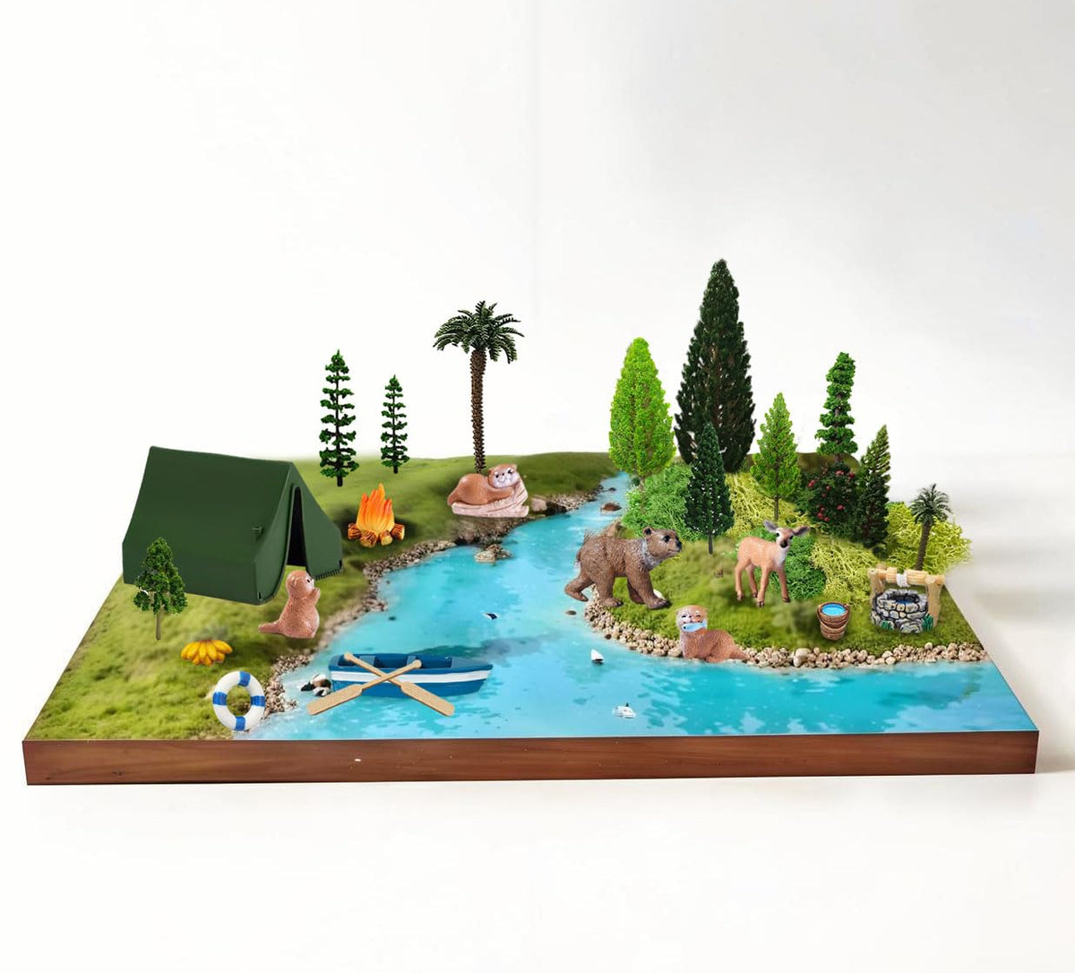 QuarenDen bench scene for cozy micro landscapes