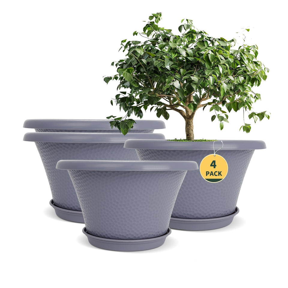 Quarut 12-inch planter with diamond pattern enhances indoor decor and plant display