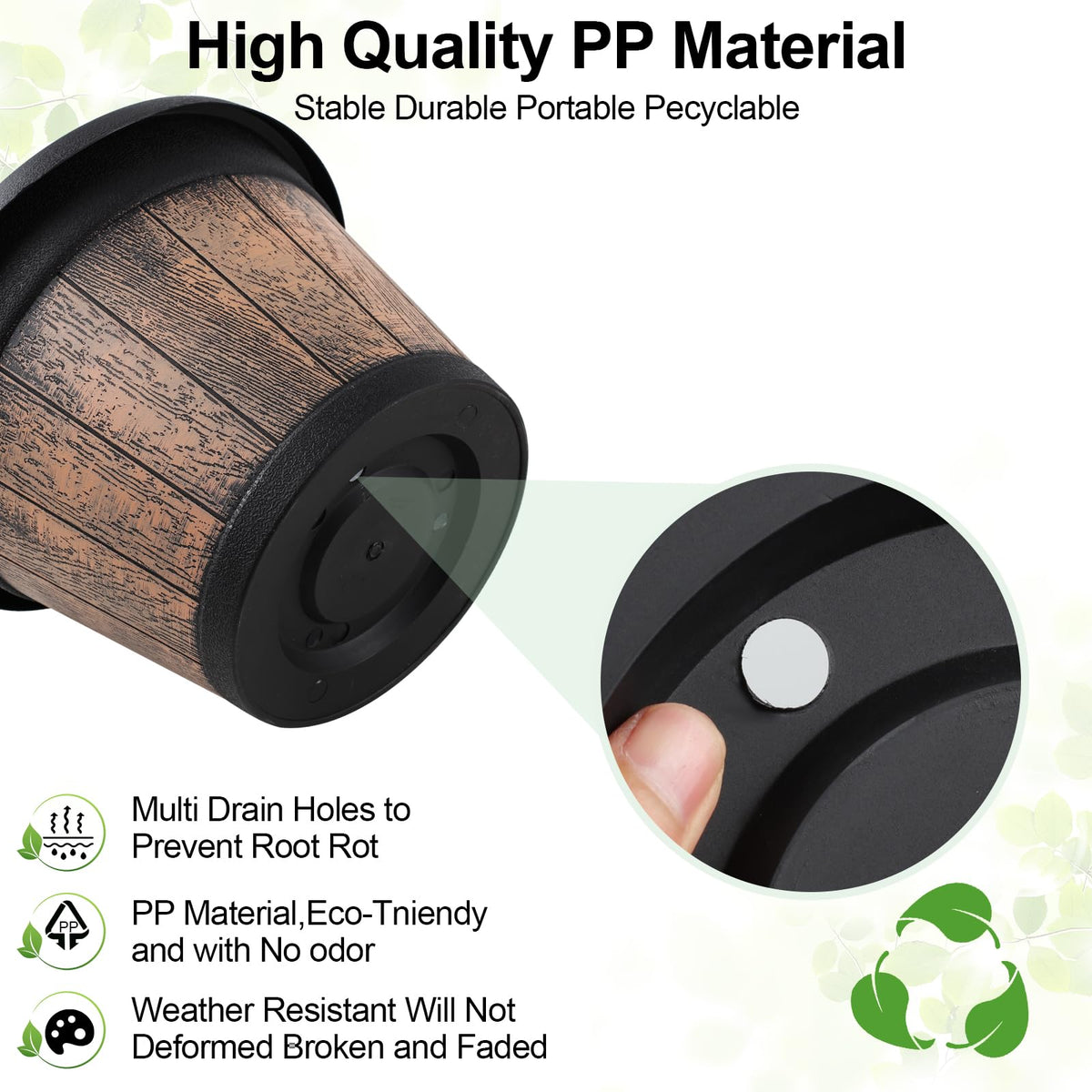 Quarut large 4.5-gallon capacity planter for roomy growth.