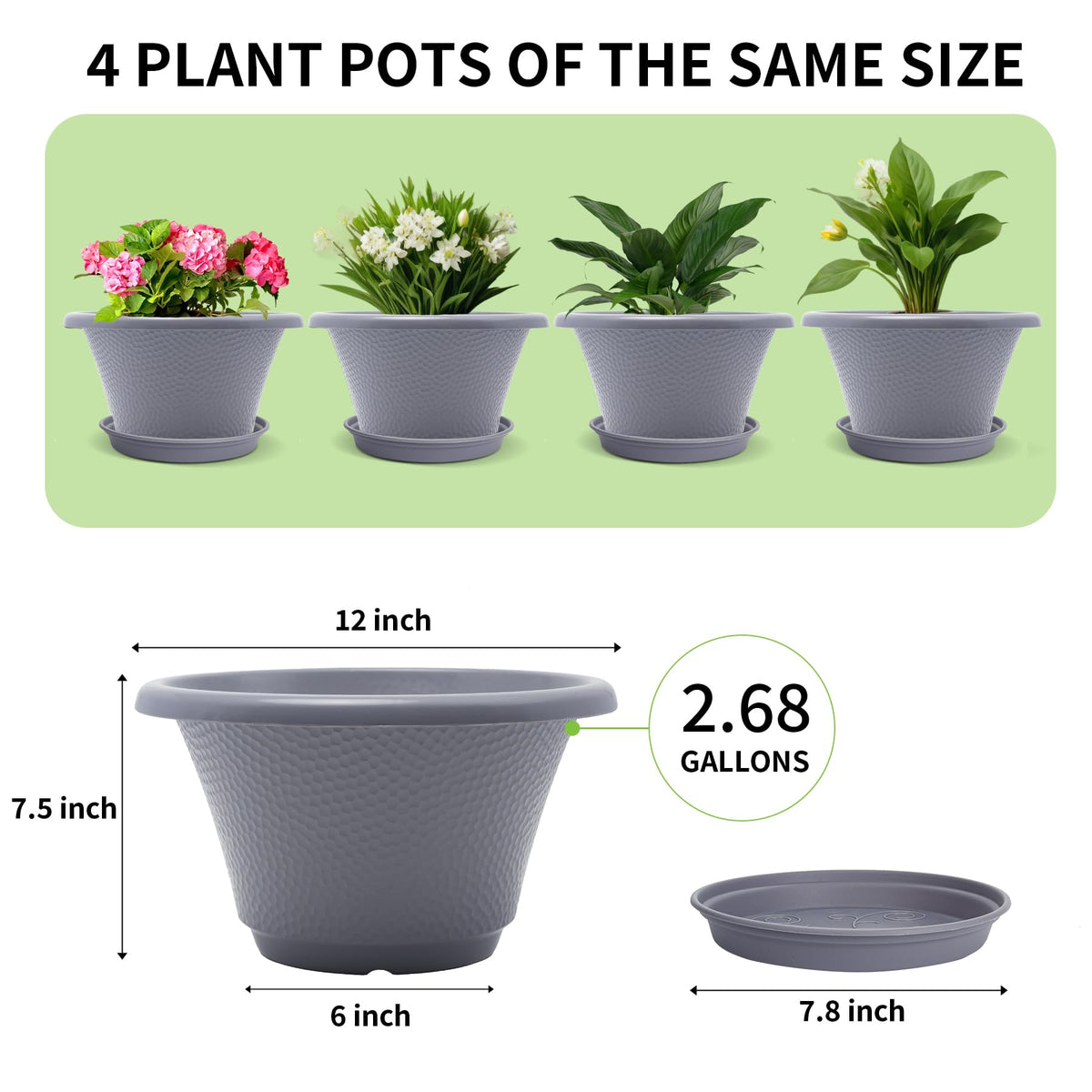 Quarut 12-inch pot variety highlights modern diamond design
