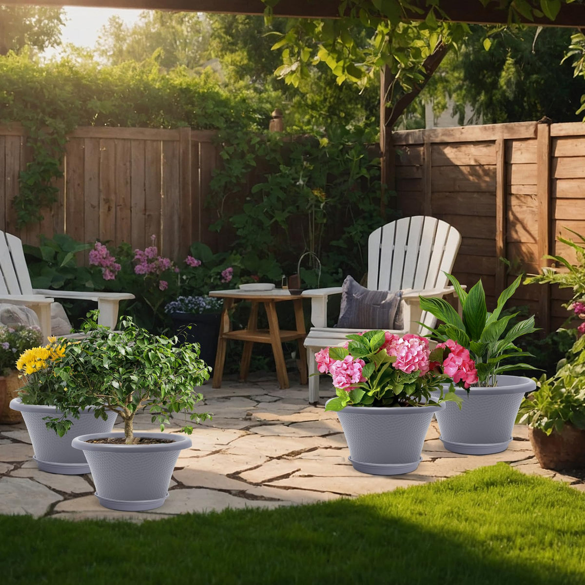 Quarut 4-pack helps organize multiple plants with cohesive style