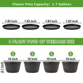 Quarut planter shown as part of a four-pack for varied arrangements.