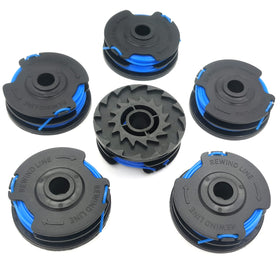 QUASION AC41RL3 spool closeup showing dual 0.065 inch line for efficient trimming