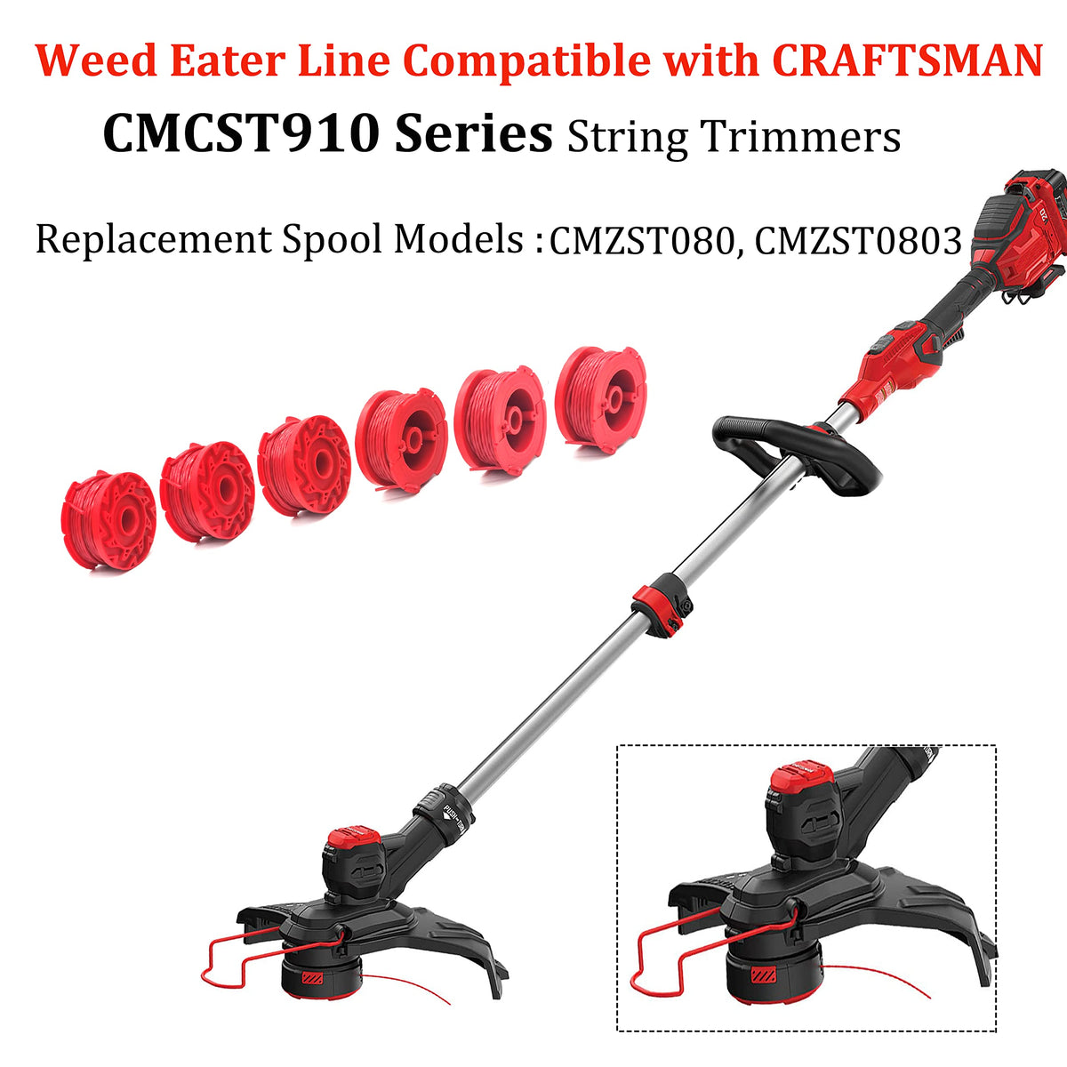 QUASION CMZST0803 six-pack bundle for Craftsman trimmers.