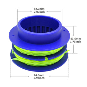 QUASION dual-line spool provides 16 ft total length for longer cuts.