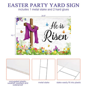 Queekay yard sign with sturdy metal stake stays securely in windy conditions.