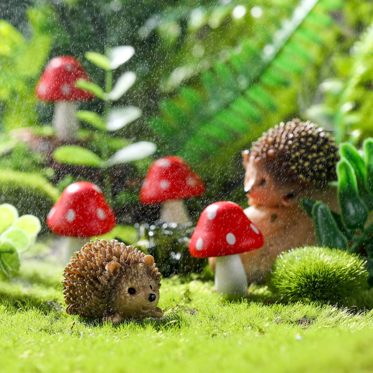 Closeup of Queekay red wooden mushroom highlights natural grain.