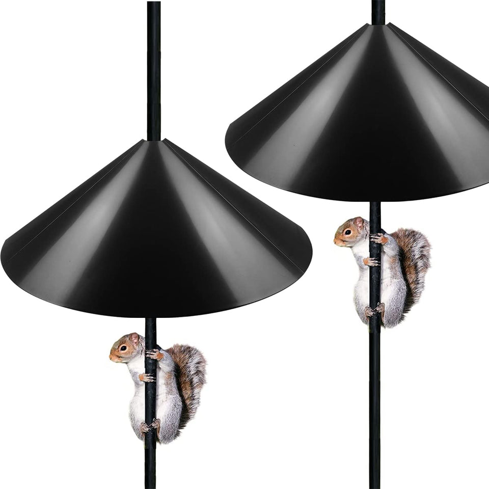 Queension 19inch wide squirrel baffle blocks access to feeders