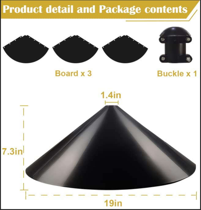 Queension black two-pack protects hanging feeders from squirrels and raccoons