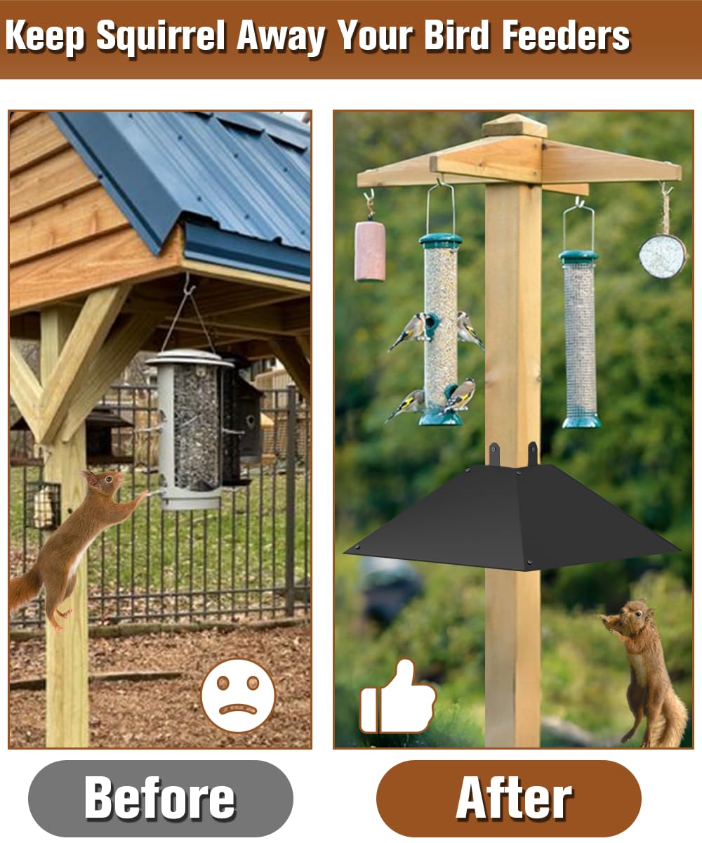 Queension durable metal construction helps prevent stealing by squirrels and raccoons.