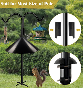 Queension easy-assembly baffle attaches to poles without tools