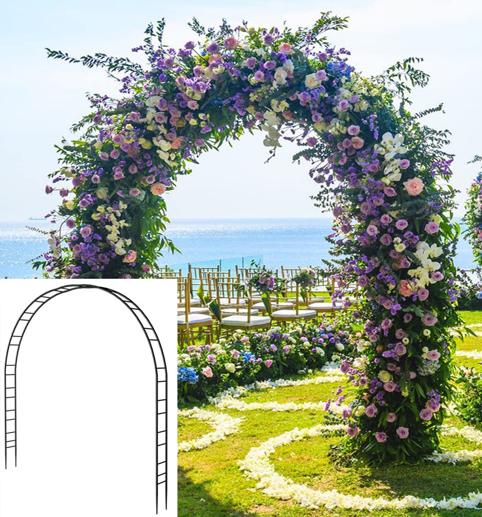 Queension extra-large garden arch frame with prongs base for stable outdoor setup.