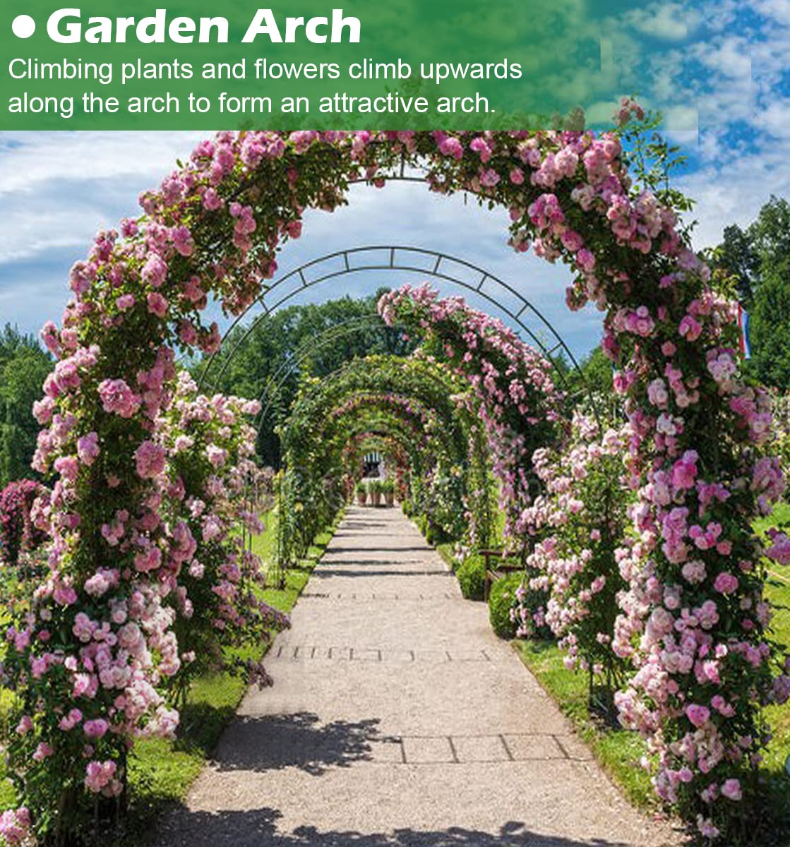 Queension weather-resistant arch suitable for weddings and events, reusable season after season.
